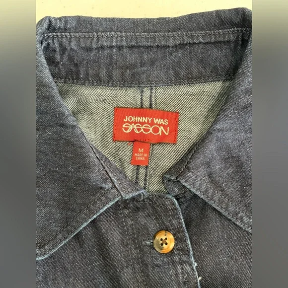 Johnny Was Denim Midi Dress - Picture 8 of 8